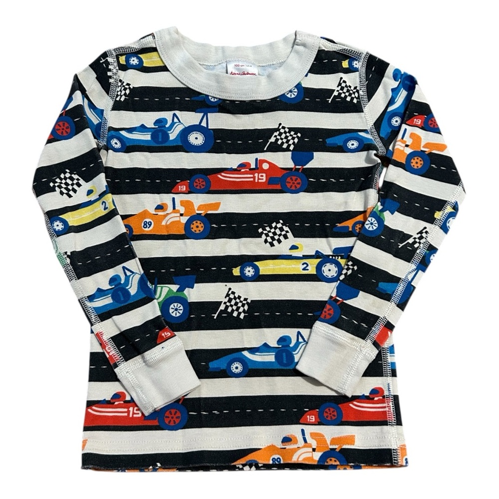 Hanna Andersson Race Car Organic Cotton‎ Pajama Top Size 4